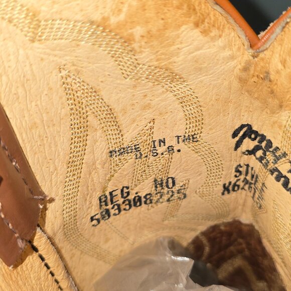 Women's Vintage Tony Lama Western Boots, Style X62615, Brown/Tan, W Size 6.5 - Picture 9 of 9